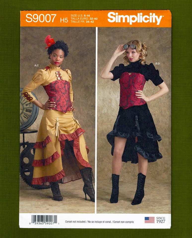 Simplicity 9007 Misses Steampunk Bolero Skirt Costumes Sewing Pattern Sz 6-14