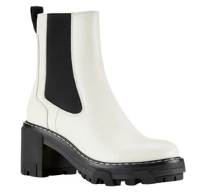 rag & bone Shiloh Mid Chelsea Leather Boots - Antique White UK6 EU39 RRP$550 - Picture 1 of 18