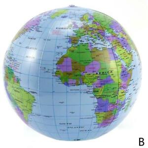 Inflatable Globe Map Balloon Ball World Earth Geography Atlas Toy Education V5N1