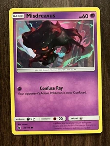 Misdreavus 39/111 - 2017 Pokemon Crimson Invasion Common Card - CLEAN NM - Picture 1 of 2