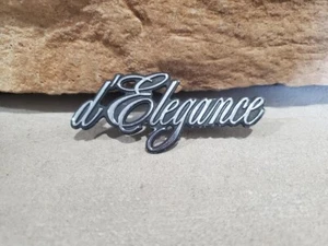 Cadillac d'Elegance CHROME Script on Black WITH PINS! PN#20082676 - Picture 1 of 4