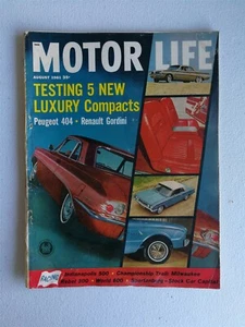 Revista Motor Life agosto 1961 Renault Gordini - Peugeot 404 - Indianápolis 500 - Imagen 1 de 2