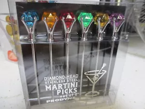 Color gema DIAMANTE cristal Cóctel SELECCIONES para CRISTAL MARTINI vasos oliva púrpura - Imagen 1 de 5