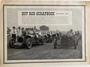 June 1962 Hot Rod Scrap Book Print Ad Roy Richter 1934 Race Photo Lacy Field - Picture 1 of 2