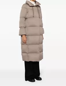 HERNO ARENDELLE Damen Daunenmantel Langjacke Parka Hellbraun M L 38 40 I44 - Bild 1 von 24