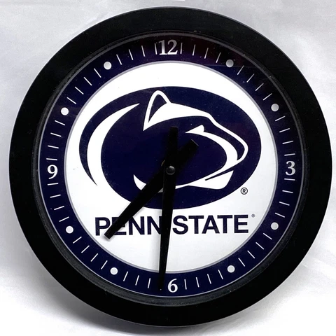 Penn State 9” NCAA Wall Clock • Nittany Lion Cover