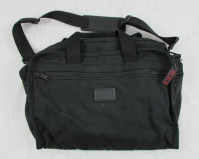 Tumi Luggage Bag Carry On Weekender Satchel Duffel Bag w/ Strap~Black 16x11x5.5" - Image 1 of 4