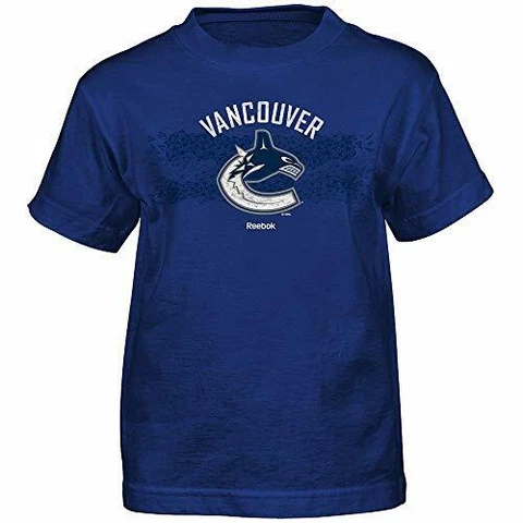 NHL Vancouver Canucks 4-7 Outerstuff Fractal Camo Player Short Sleeve Tee, Te Cover