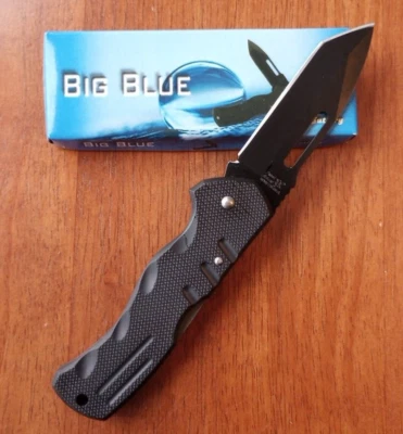 Frost Cutlery Big Blue Folding Lockback 4 1/4" Pocket Knife F18245B/B - Image 1 of 4