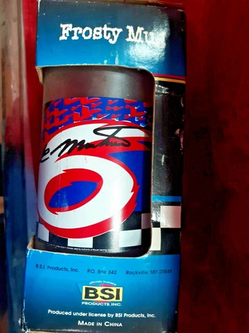 Collectible #6 Mark Martin autographed Frosty Mug, glass in original box Cover
