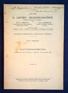 Il lavoro neuropsichiatrico. Rivista - Cerletti e Bonfiglio - Roma, 1950 - Imagen 1 de 1
