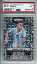Panini 2018 World Cup Soccer Lazer Prizm #10 Paulo Dybala PSA 9