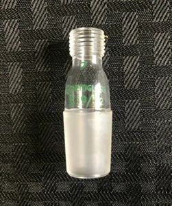 CHEMGLASS 19/22 Joint Glass Therm. Inlet Adapter #7 Thread No Cap CG-1042-19 - Picture 1 of 2