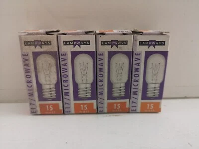 4 x 15w E17 Screw Microwave Appliance Pygmy Lamp, Small Lightbulb - Image 1 of 4