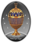 2021 Niue Imperial Fabergé Egg Series  Blue Striped Egg  Silver Coin