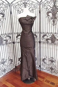 A45 ALVINA VALENTA MAIDS NY SZ 12 TOFFEE $295 FORMAL GOWN DRESS - Picture 1 of 8