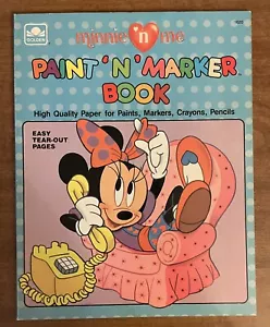 Livre de coloriage vintage 1990 Minnie N Me peinture N marqueur livre doré Mickey Mouse - Photo 1/9