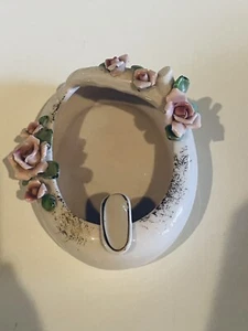 Vintage Lefton Pink L'Amour China Ashtray with Flowers Gold Trim - Picture 1 of 5