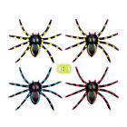 4 Deko Spinnen Halloween Spinne mehrfarbig Dekospinnen Halloweendeko leuchtend
