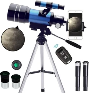 Telescope, 70mm Aperture (15X-150X), Portable Refractor for Astronomy, 300mm, po - Picture 1 of 6