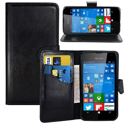 BLACK WALLET CARD SLOT stand GEL CASE FOR Microsoft NOKIA C32/C22/G11/G21/G50X10 - Image 1 of 4