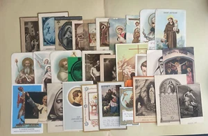 KONVOLUT 30 ALTE FROMME BILDER VERSCHIEDENE ERINNERUNGEN KOMMUNION TAUFE ANDERE - Bild 1 von 2