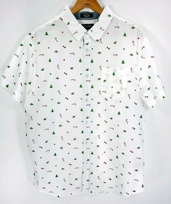 Eighty Eight Platinum Shirt Men's XL Red Green White Christmas Candy Cane - Image 1 of 4