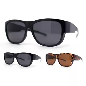 Gafas de sol polarizadas 57 mm rectangulares desgaste sobre gafas grandes ajustadas - Imagen 1 de 13