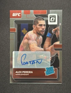 Alex Pereira 💥 Base RATED ROOKIES SIGNATURE AUTO! 2023 Panini Donruss Optic UFC - Picture 1 of 2