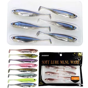 Paddle Tail Swimbaits Pre Rigged Fishing Lures Premium Bait 7/8/10cm Soft Lures - Picture 1 of 35