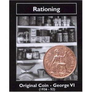 WW2 RATIONING COIN BRONZE PENNY GEORGE VI 1936-1952 WW2 COLLECTORS REPRODUCTION - Picture 1 of 1
