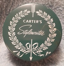 **/RARE (ROCHESTER,NY)"CARTER STYLEWRITER TYPEWRITER RIBBON" TIN-NICE GRAPHICS
