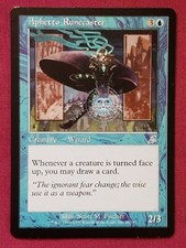 Magic The Gathering SCOURGE APHETTO RUNECASTER single blue card MTG