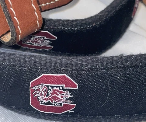 University of South Carolina Gamecocks Leather Canvas Woven Belt Sz 34 Cover