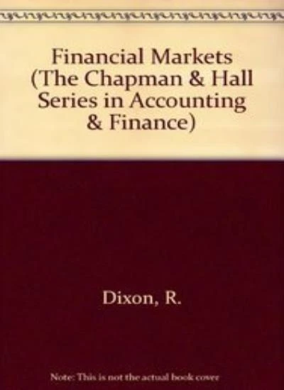 Financial Markets (The Chapman & Hall Series in Accounting & Fin - Image 1 of 1