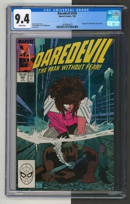 Daredevil #256, CGC 9.4, White Pages, John Romita Cover, Marvel Comics, 1988 - Image 1 of 2