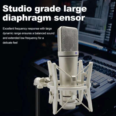 Cardioid Condenser Microphone For Vocal Music Studio Sound Card U87 - Image 1 of 4