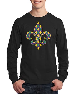 Camiseta manga larga para hombre a cuadros Mardi Gras Fleur De Lis Symbol - Imagen 1 de 9