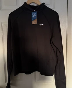 Brooks Women’s XL Notch Thermal Lined Long Sleeve 2.0 Black Pullover Running Top - Picture 1 of 7