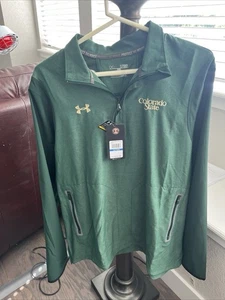 Under Armour CSU Rams Pullover Men’s XL Green 1/4 Zip Colorado State - Picture 1 of 9