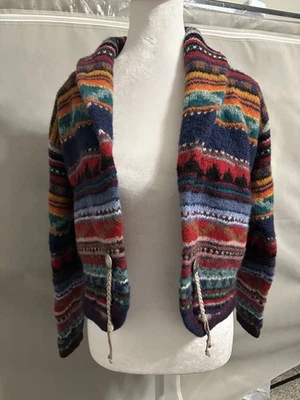 Casual Corner Shetland Wool Cardigan Sweater Womens Small Southwestern Vintage - Image 1 of 4