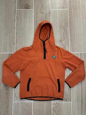 Jaqueta Co-Op Masculina Outdoor Afro X REI Laranja Média Lã 1/4 Zíper Com Capuz Caminhada - Imagem 1 de 4