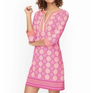 Cabana Life x Talbots Tunic Dress Rosalia Pink Geo Abstract Size Large - Picture 1 of 9