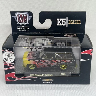 M2 Machines 1973 Chevrolet K5 Blazer Flames 1 of 750 Gold CHASE  Very Rare VHTF - Image 1 of 4