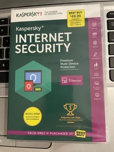 Kaspers Internet Security 2014 Full Version Windows/Mac/Mobile SEALED W/Code - Picture 1 of 3