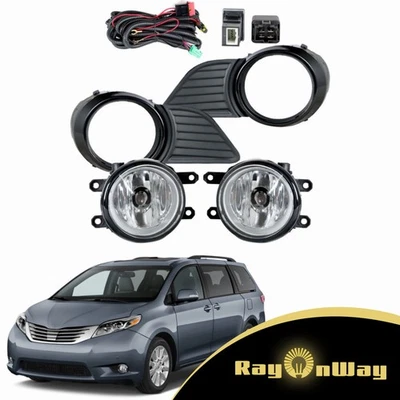 For 2011-2014-2017 Toyota Sienna Right&Left Side Fog Lights Lamps w/Wiring Kits Foto 1 de 4