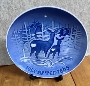 Vintage 1965 BING & GRONDAHL B&G Blue White Christmas Collectors Plate Denmark - Picture 1 of 3