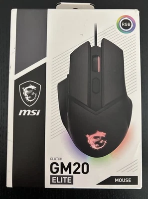 MSI Clutch GM20 ELITE Gaming Mouse - 6 Buttons 1 x Wheel - USB Wired - New - Image 1 of 2