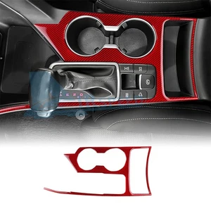 For Kia Sportage 2017-2021 Console Gear Shift Panel Cover Trim Red Carbon Fiber - Picture 1 of 9