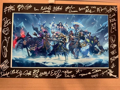Hearthstone Art Print Knights of the Frozen Throne Signed Blizzcon 2017 Blizzard - Image 1 of 4